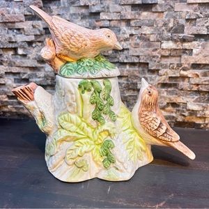 Bird Tree Tea Pot FWC Cooks Bazaar Figural Ceramic Teapot 1992